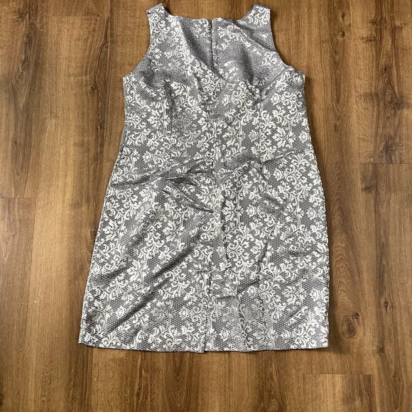 NEW Danillo 2-Piece Dress Suit Jacket Silver Brocade Size 20W - Picture 15 of 16